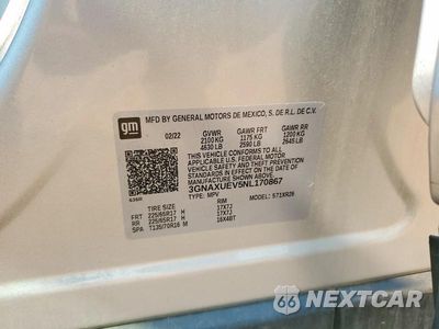 Zdjęcie 13 z 13 samochodu: 2022 CHEVROLET EQUINOX LT VIN:3GNAXUEV5NL170867 - miniatura