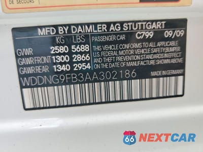 Zdjęcie 12 z 12 samochodu: 2010 MERCEDES-BENZ S 400 VIN:WDDNG9FB3AA302186 - miniatura