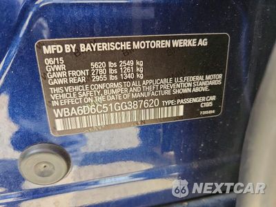 Zdjęcie 13 z 13 samochodu: 2016 BMW 650 XI GRAN COUPE VIN:WBA6D6C51GG387620 - miniatura