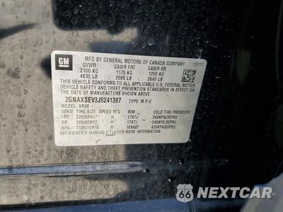 Zdjęcie 13 z 13 samochodu: 2018 CHEVROLET EQUINOX LT VIN:2GNAXSEV3J6241387 - miniatura
