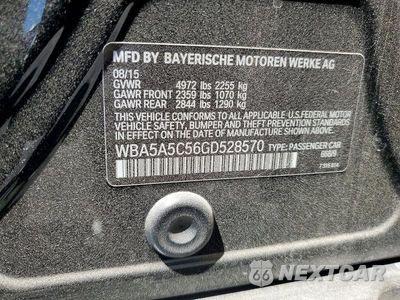 Zdjęcie 12 z 12 samochodu: 2016 BMW 528 I VIN:WBA5A5C56GD528570 - miniatura