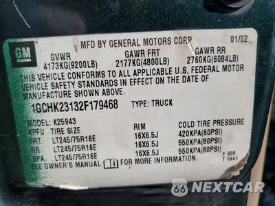 Zdjęcie 12 z 12 samochodu: 2002 CHEVROLET SILVERADO K2500 HEAVY DUTY VIN:1GCHK23132F179468 - miniatura