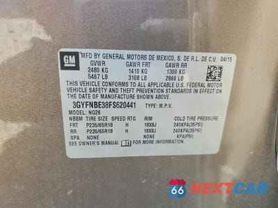 Zdjęcie 12 z 12 samochodu: 2015 CADILLAC SRX LUXURY COLLECTION VIN:3GYFNBE38FS620441 - miniatura