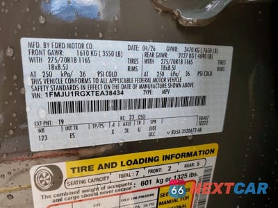 Zdjęcie 14 z 14 samochodu: 2026 FORD EXPEDITION TREMOR VIN:1FMJU1RGXTEA38434 - miniatura