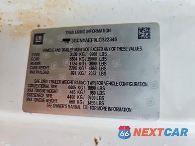 Zdjęcie 12 z 12 samochodu: 2020 CHEVROLET SILVERADO K1500 VIN:3GCNYAEF9LG322346 - miniatura