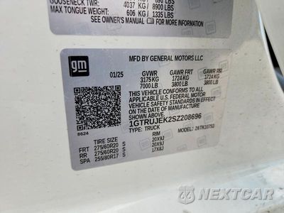 Zdjęcie 12 z 12 samochodu: 2025 GMC SIERRA K1500 ELEVATION-L VIN:1GTRUJEK2SZ208696 - miniatura