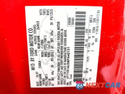 Zdjęcie 13 z 13 samochodu: 2008 FORD RANGER SUPER CAB VIN:1FTYR14U58PA42131 - miniatura