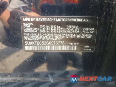 Zdjęcie 13 z 13 samochodu: 2016 BMW X5 XDR40E VIN:5UXKT0C52G0S76776 - miniatura