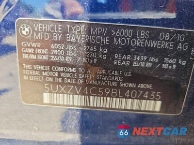 Zdjęcie 13 z 13 samochodu: 2011 BMW X5 XDRIVE35I VIN:5UXZV4C59BL407435 - miniatura