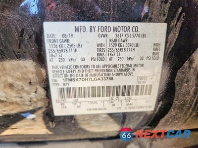 Zdjęcie 14 z 14 samochodu: 2020 FORD EXPLORER XLT VIN:1FMSK7DH7LGA33788 - miniatura