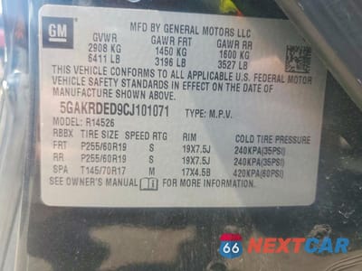Zdjęcie 13 z 13 samochodu: 2012 BUICK ENCLAVE VIN:5GAKRDED9CJ101071 - miniatura