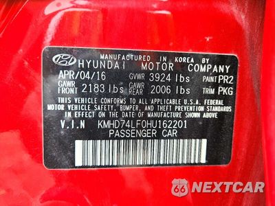 Zdjęcie 12 z 12 samochodu: 2017 HYUNDAI ELANTRA SE VIN:KMHD74LF0HU162201 - miniatura