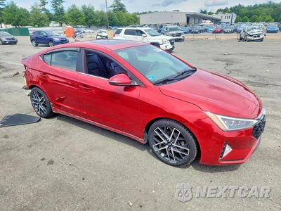 Czwarte zdjęcie samochodu z boku: 2020 HYUNDAI ELANTRA SPORT VIN:KMHD04LB0LU086344 - miniatura