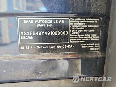 Zdjęcie 12 z 12 samochodu: 2009 SAAB 9-3 VIN:YS3FB49Y491020000 - miniatura