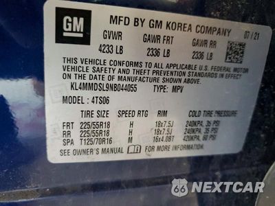 Zdjęcie 12 z 12 samochodu: 2022 BUICK ENCORE GX SELECT VIN:KL4MMDSL9NB044055 - miniatura