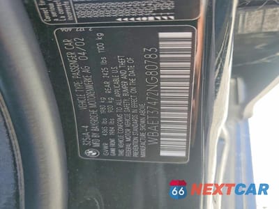 Zdjęcie 12 z 12 samochodu: 2002 BMW 325 I VIN:WBAET37472NG80783 - miniatura