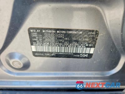 Zdjęcie 13 z 13 samochodu: 2013 MITSUBISHI OUTLANDER SE VIN:JA4AS3AW0DU003833 - miniatura