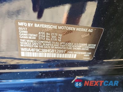 Zdjęcie 12 z 12 samochodu: 2017 BMW 430XI GRAN COUPE VIN:WBA4F9C38HG812897 - miniatura
