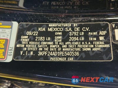 Zdjęcie 12 z 12 samochodu: 2023 KIA FORTE LXS VIN:3KPF24AD1PE540536 - miniatura