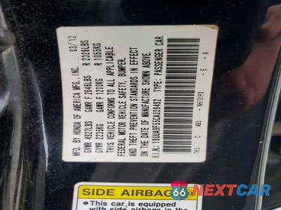 Zdjęcie 12 z 12 samochodu: 2012 ACURA TL VIN:19UUA9F55CA009492 - miniatura
