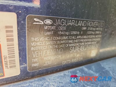 Zdjęcie 13 z 13 samochodu: 2017 JAGUAR XE PRESTIGE VIN:SAJAE4BG7HA968787 - miniatura