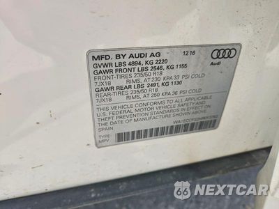Zdjęcie 12 z 12 samochodu: 2017 AUDI Q3 PREMIUM VIN:WA1ECCFS2HR013762 - miniatura