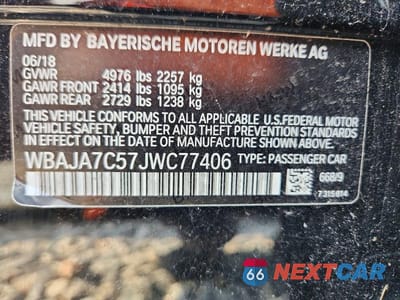 Zdjęcie 12 z 12 samochodu: 2018 BMW 530 XI VIN:WBAJA7C57JWC77406 - miniatura