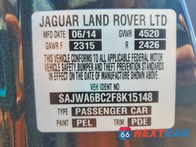 Zdjęcie 12 z 12 samochodu: 2015 JAGUAR F-TYPE S VIN:SAJWA6BC2F8K15148 - miniatura