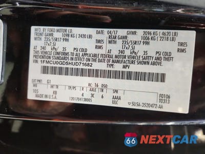 Zdjęcie 13 z 13 samochodu: 2017 FORD ESCAPE SE VIN:1FMCU0GD5HUD71682 - miniatura