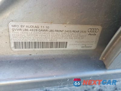 Zdjęcie 12 z 12 samochodu: 2011 AUDI A4 PREMIUM PLUS VIN:WAUHFAFL0BN034256 - miniatura