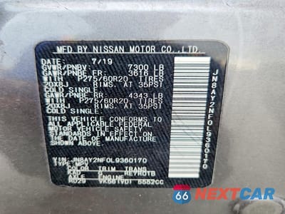Zdjęcie 13 z 13 samochodu: 2020 NISSAN ARMADA PLATINUM VIN:JN8AY2NF0L9360170 - miniatura
