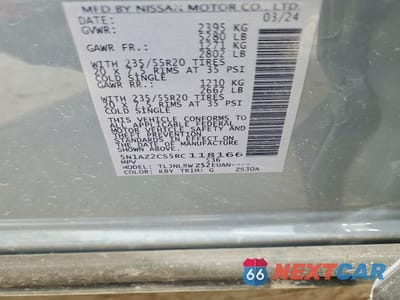 Zdjęcie 13 z 13 samochodu: 2024 NISSAN MURANO SL VIN:5N1AZ2CS5RC118166 - miniatura
