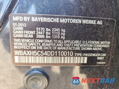 Zdjęcie 12 z 12 samochodu: 2013 BMW 528XI VIN:WBAXH5C54DD110010 - miniatura