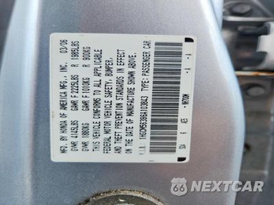 Zdjęcie 12 z 12 samochodu: 2006 HONDA ACCORD SE VIN:1HGCM56396A103843 - miniatura