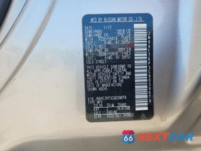 Zdjęcie 13 z 13 samochodu: 2012 NISSAN QUEST S/SV/SL/LE VIN:JN8AE2KP3C9039679 - miniatura