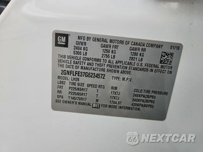 Zdjęcie 13 z 13 samochodu: 2016 CHEVROLET EQUINOX LT VIN:2GNFLFE37G6234572 - miniatura