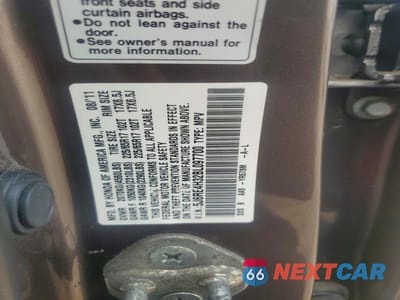 Zdjęcie 12 z 12 samochodu: 2011 HONDA CR-V LX VIN:5J6RE4H32BL097700 - miniatura