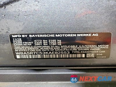 Zdjęcie 13 z 13 samochodu: 2019 BMW 330XI VIN:WBA5R7C53KAE82553 - miniatura