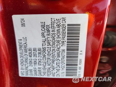 Zdjęcie 12 z 12 samochodu: 2024 HONDA ACCORD HYBRID EXL VIN:1HGCY2F67RA077096 - miniatura