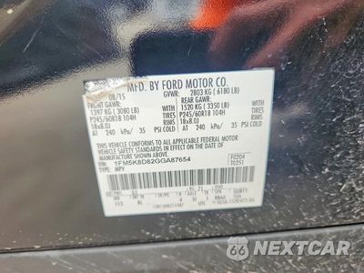 Zdjęcie 14 z 14 samochodu: 2016 FORD EXPLORER XLT VIN:1FM5K8D82GGA87654 - miniatura