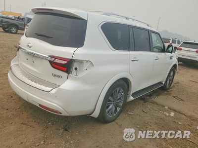Trzecie zdjęcie samochodu z tyłu: 2023 INFINITI QX80 LUXE VIN:JN8AZ2AE3P9301033 - miniatura