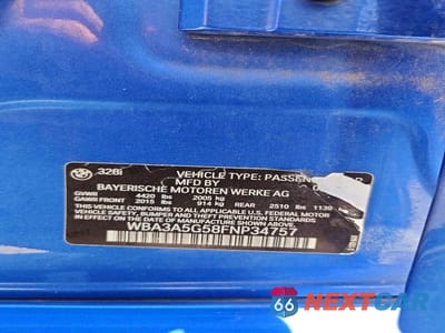 Zdjęcie 12 z 12 samochodu: 2015 BMW 328 I VIN:WBA3A5G58FNP34757 - miniatura