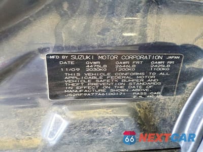 Zdjęcie 12 z 12 samochodu: 2010 SUZUKI KIZASHI SLS VIN:JS2RF9A77A6100171 - miniatura