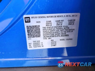 Zdjęcie 13 z 13 samochodu: 2026 CHEVROLET EQUINOX ACTIV VIN:3GNAXSEG3TL502985 - miniatura