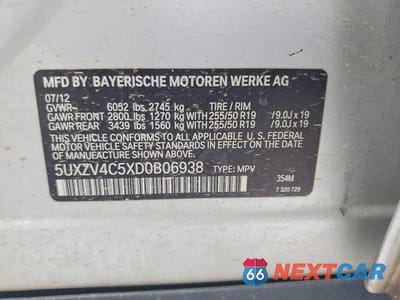 Zdjęcie 13 z 13 samochodu: 2013 BMW X5 XDRIVE35I VIN:5UXZV4C5XD0B06938 - miniatura