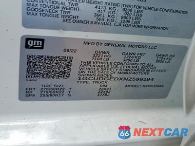 Zdjęcie 12 z 12 samochodu: 2022 CHEVROLET SILVERADO K1500 LTZ VIN:1GCUDGEDXNZ599194 - miniatura