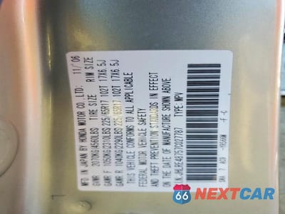 Zdjęcie 13 z 13 samochodu: 2007 HONDA CR-V EXL VIN:JHLRE48757C027787 - miniatura
