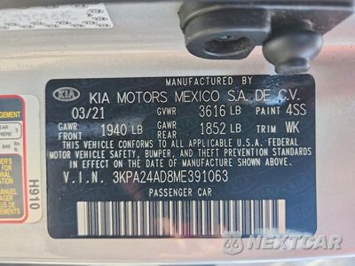 Zdjęcie 12 z 12 samochodu: 2021 KIA RIO S VIN:3KPA24AD8ME391063 - miniatura