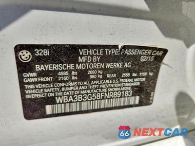 Zdjęcie 12 z 12 samochodu: 2015 BMW 328 XI VIN:WBA3B3G58FNR89183 - miniatura