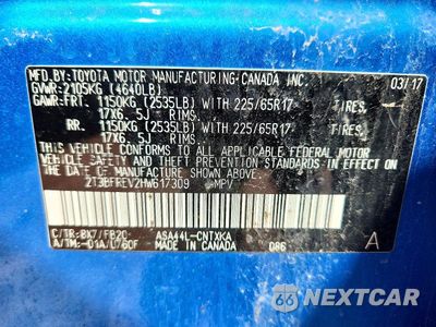 Zdjęcie 13 z 13 samochodu: 2017 TOYOTA RAV4 LE VIN:2T3BFREV2HW617309 - miniatura
